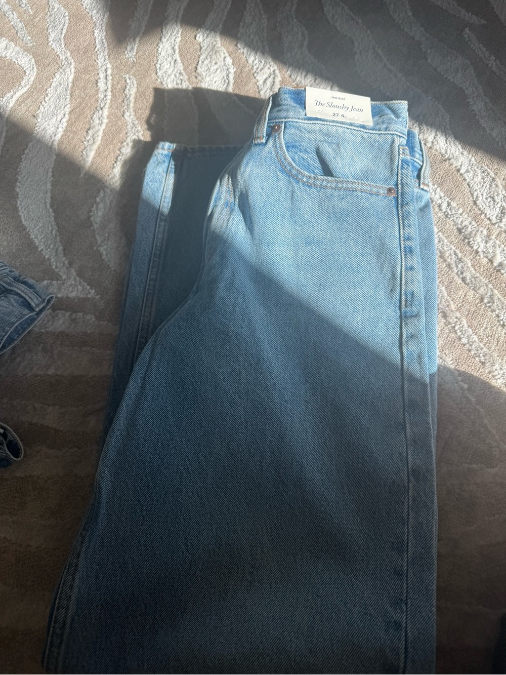 Abercrombie mid rise slouchy jeans